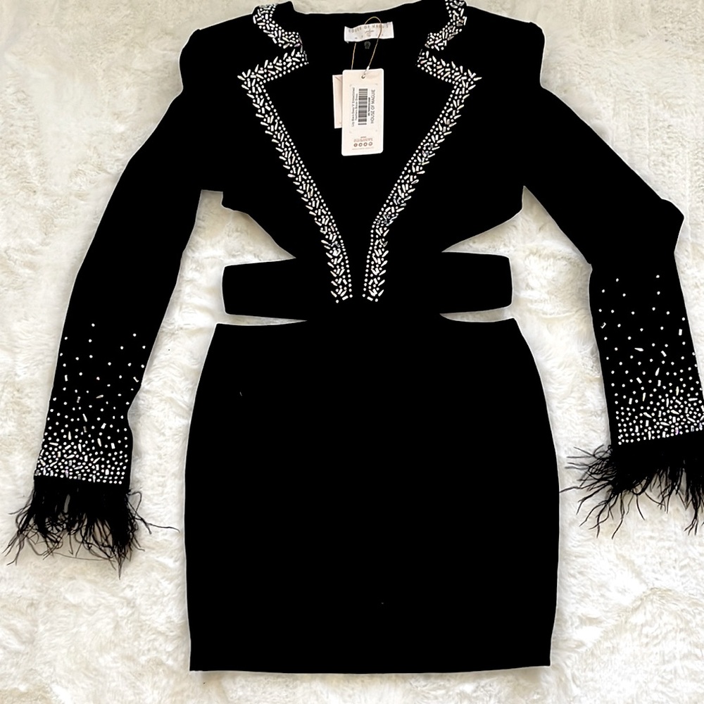 Mini sexy dress, Black and size: XS
